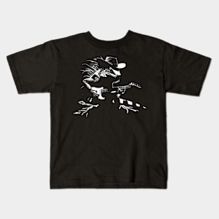 Iguana Playing Bass Guitar Shirt Men Animal Playing Guitar Kids T-Shirt